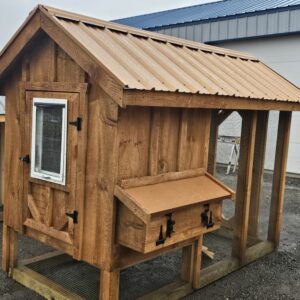 small raised chicken coop