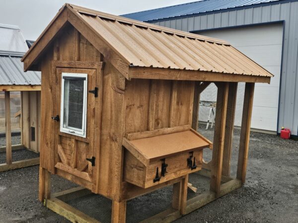 small raised chicken coop